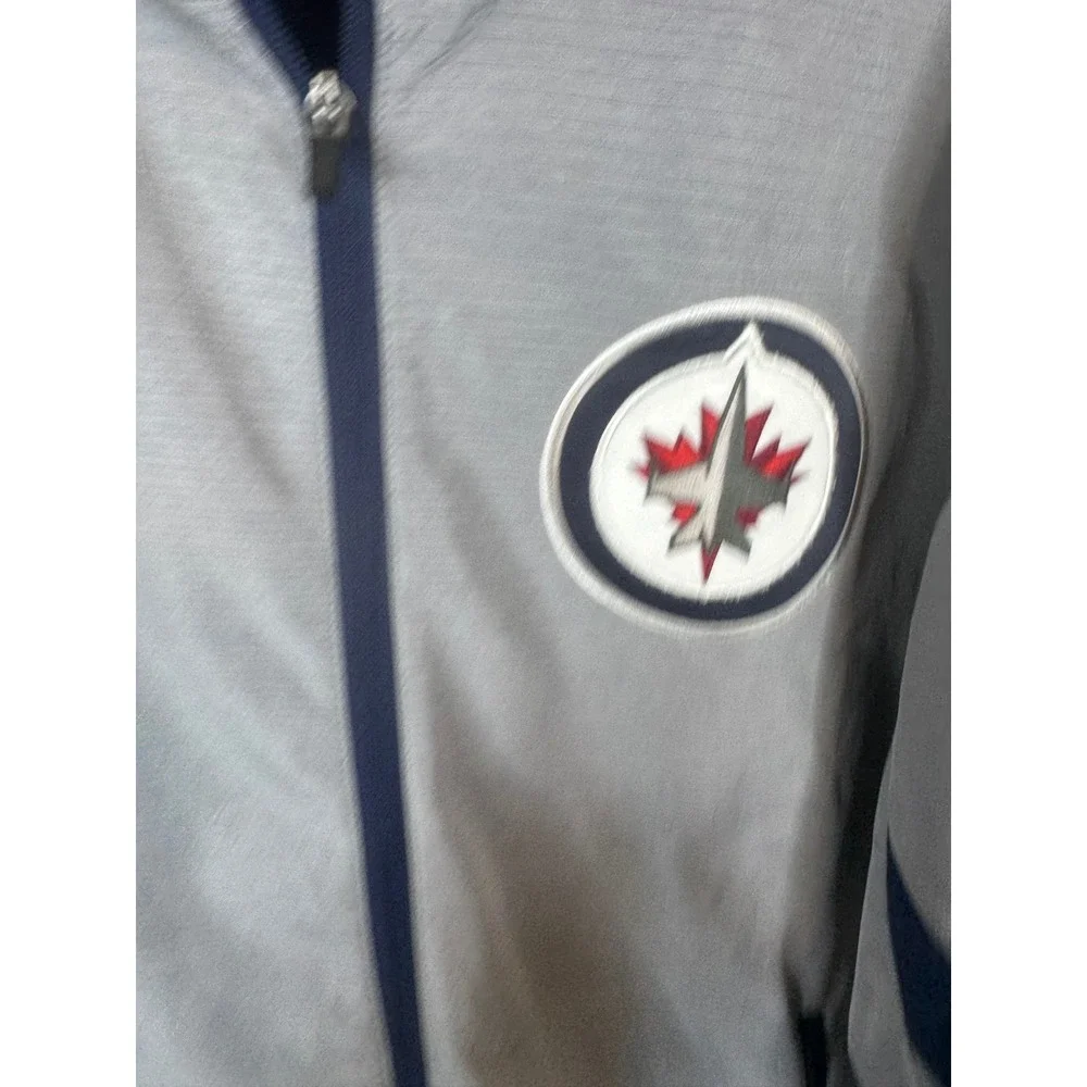 NHL Winnipeg Jets G-III Sports Carl Banks‎ Gray Hooded Softshell Jacket Mens L